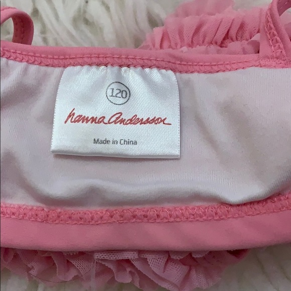 3 pc Hanna Andersson ruffle tankini & rash guard - Picture 6 of 9